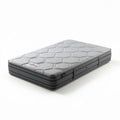 matelas en mousse gris 190 x 90 x 25 cm pour lit simple avec surface douce