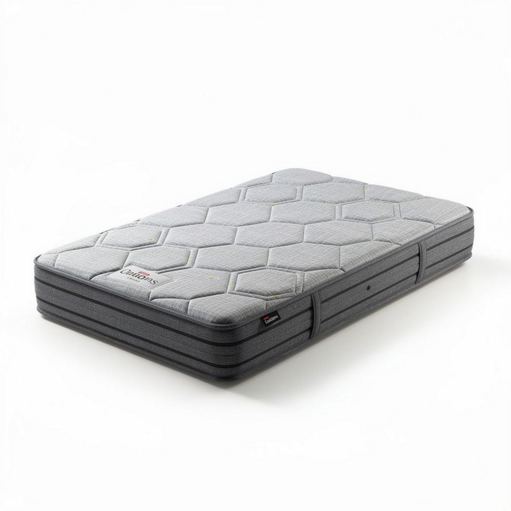 matelas en mousse gris 190 x 90 x 25 cm pour lit simple avec surface douce