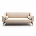 Canapé contemporain en tissu beige avec coussins latéraux dimensions 180 x 80 x 75cm
